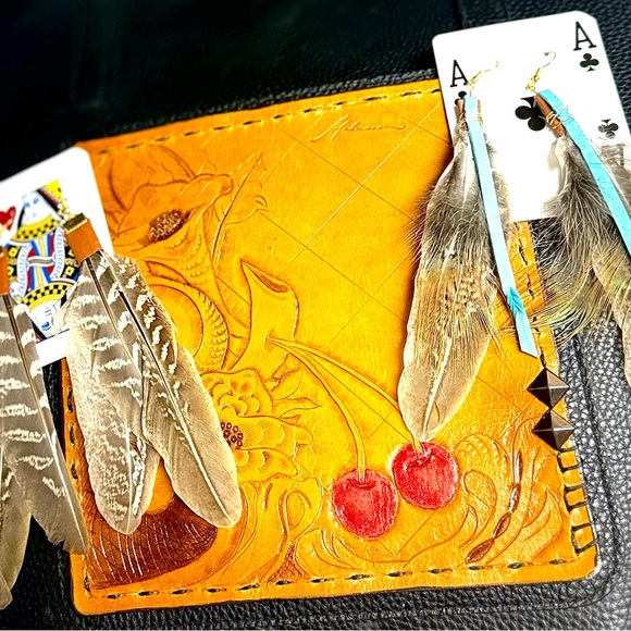 Handmade Feather Earrings – Affordable custom stocking stuffer! - Picture 4 of 9